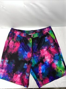 PSYCHO BUNNY QUICK DRY MENS SWIM TRUNKS FTL-08-067